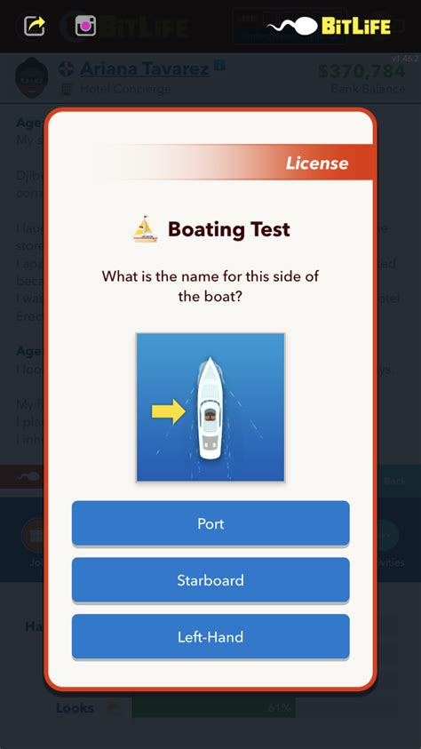 boating test bitlife